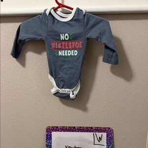 Blue Kids One Piece - No Mistletoe Needed